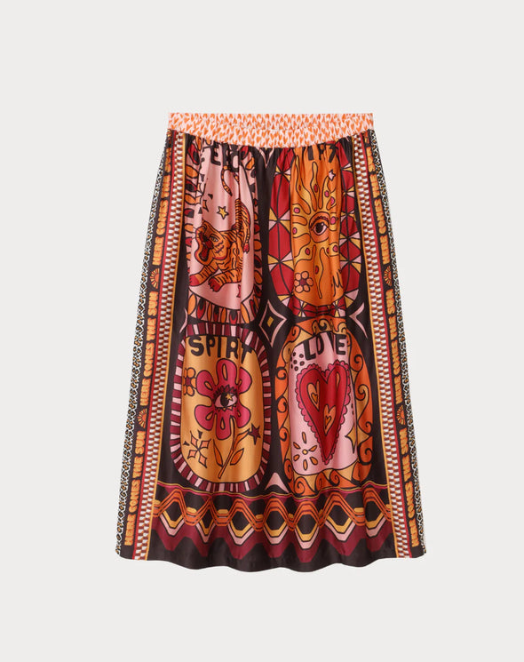 Vanessa Midi Skirt-Sunset