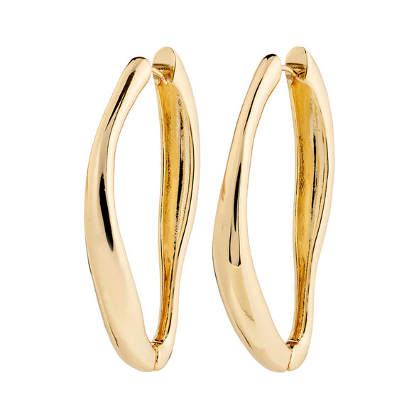 Dune Hoop Earrings - Gold Plated