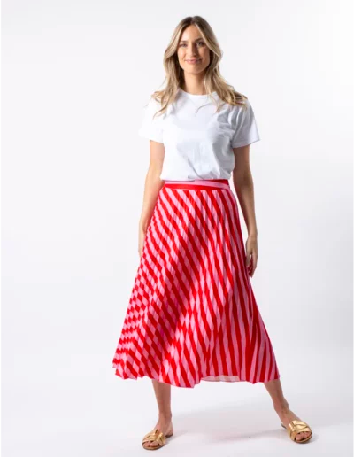 Brigette skirt pink + red