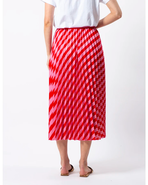 Brigette skirt pink + red