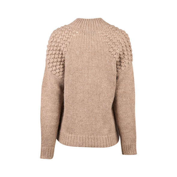 Bobble  Detail Sweater -Twig