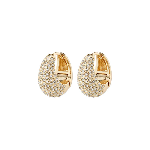 Focus Earrings - Gold Plated - Crystal