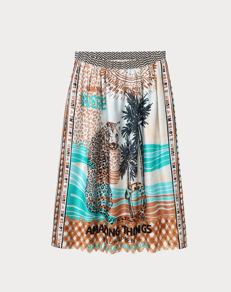 Vanessa Midi Skirt-Safari