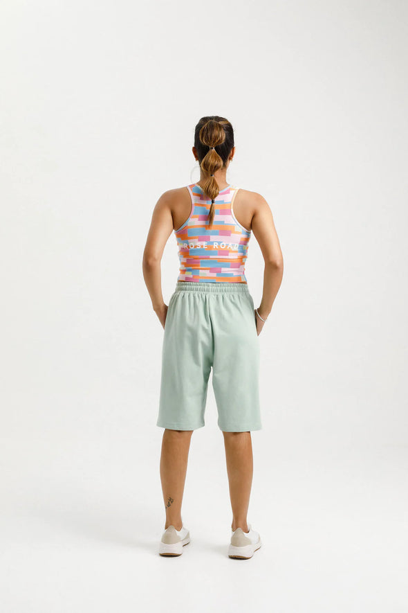 Long Sweat Shorts - Seafoam