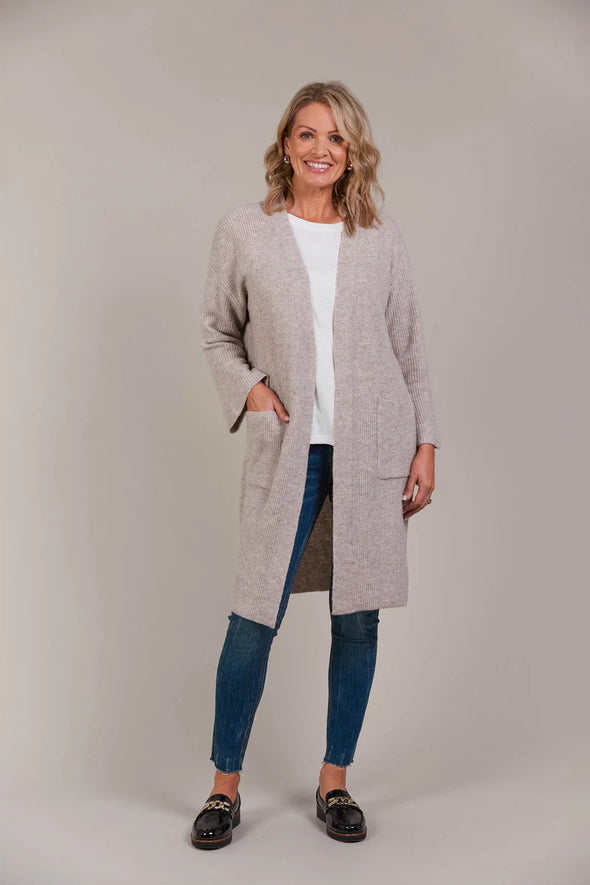 Merano Oversize Cardigan - Flax-One Size