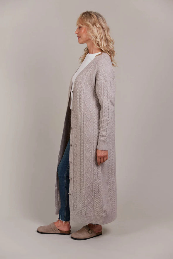 Merano Maxi Cardigan - Flax