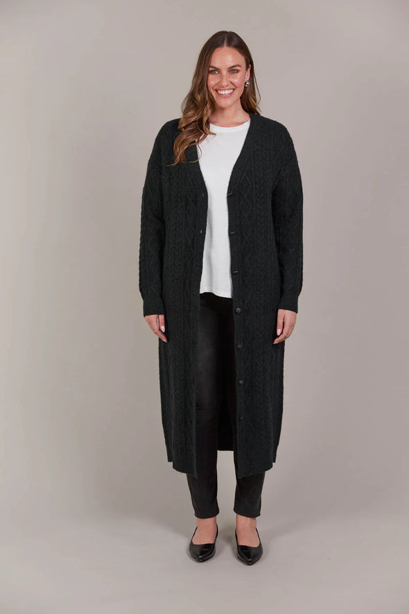 Merano Maxi Cardigan - Charcoal