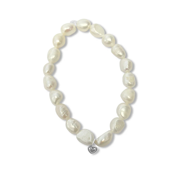 Keshi White Pearl Bracelet