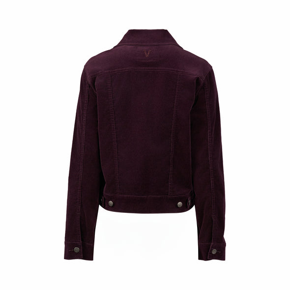 Pinwale Cord Denim Jacket-Mulberry