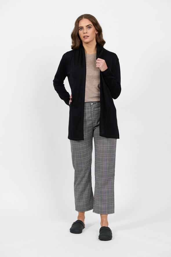 Merino Relaxed Cardi-Black