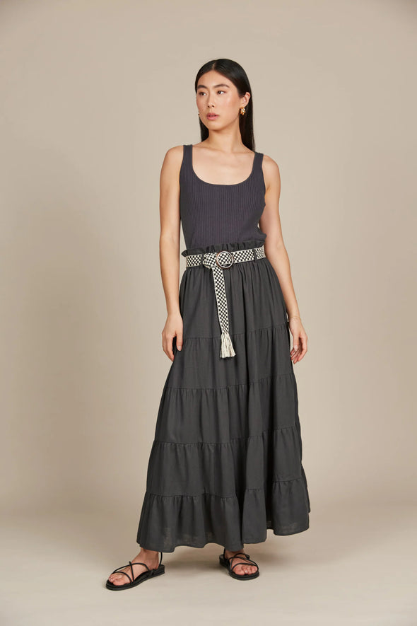 Amelie Maxi Skirt-Graphite