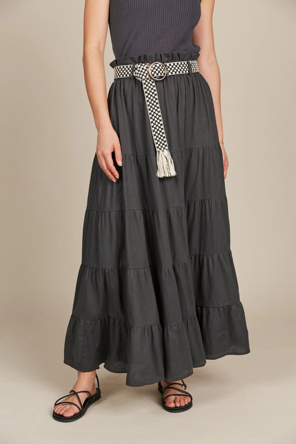 Amelie Maxi Skirt-Graphite