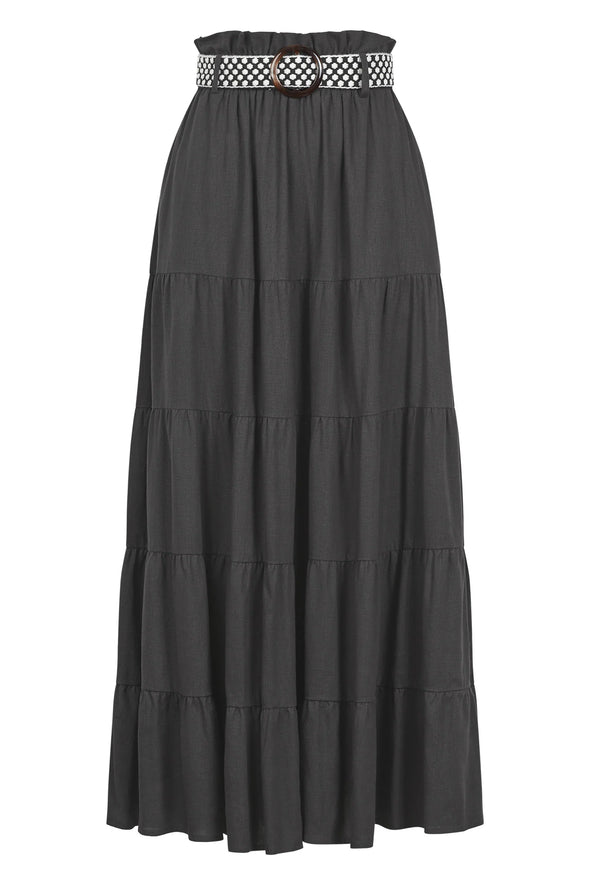 Amelie Maxi Skirt-Graphite