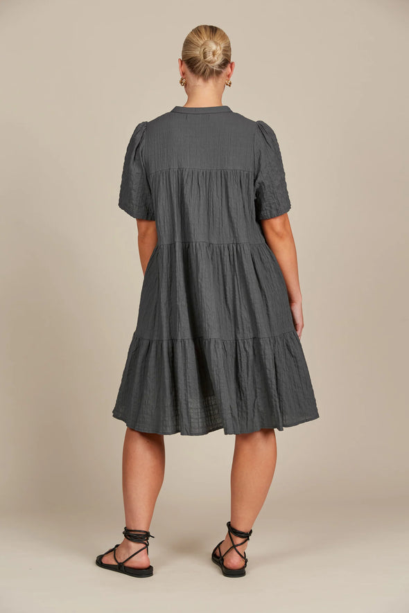 Fleur Dress-Graphite