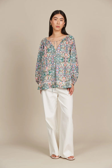 Remi Blouse-Lotus Print