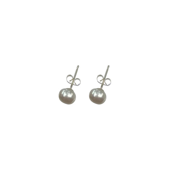 Silver Perle 6mm Pearl Stud