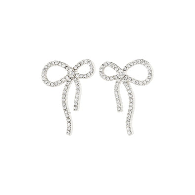 Jolanta Bow Earring-Silver