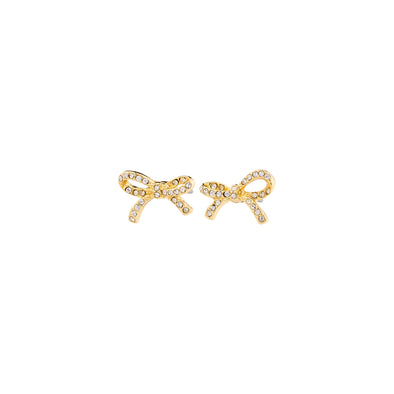 Catharina Bow Studs-Gold