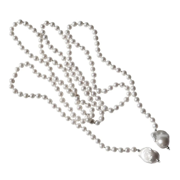 Silver Perle Baroque Pearl Necklace