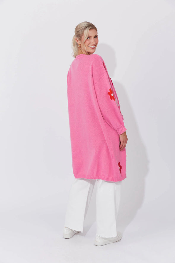 Delphi Cardigan-Chilli/Pink