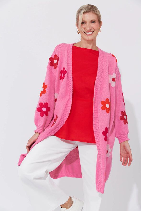 Delphi Cardigan-Chilli/Pink