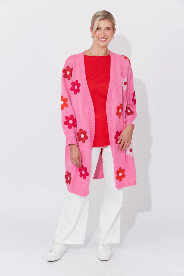 Delphi Cardigan-Chilli/Pink