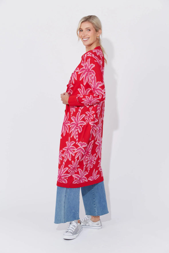 Miami Cardigan Dress-Chilli/Pink