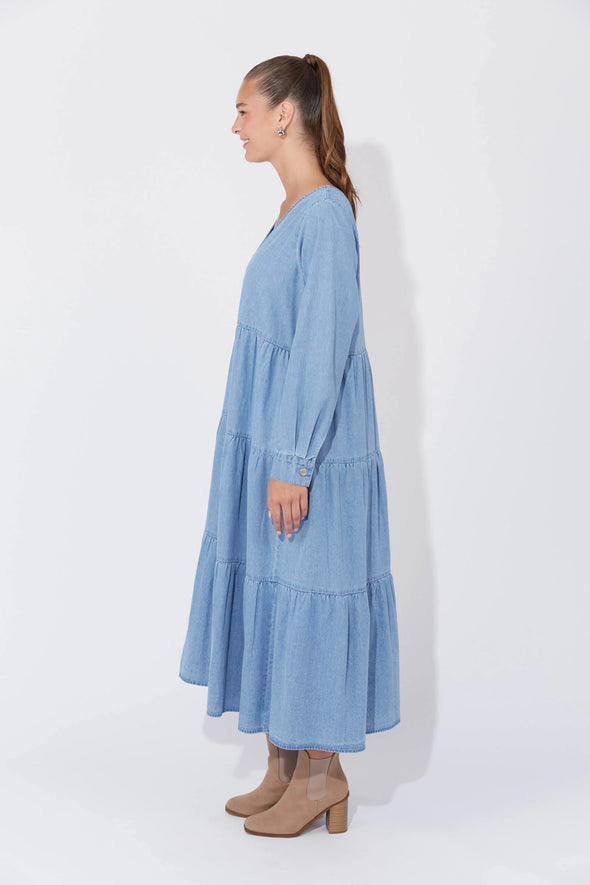 Austin Maxi Dress-Denim