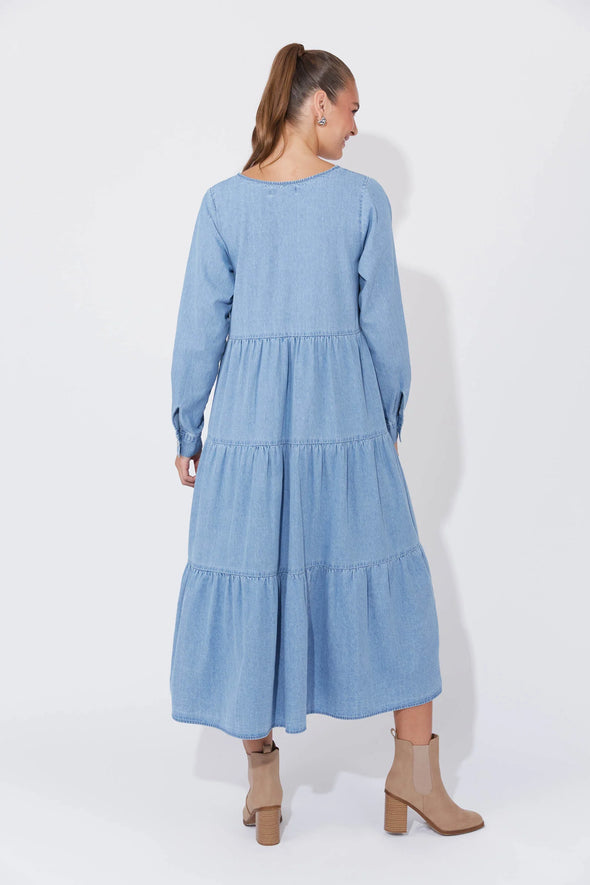 Austin Maxi Dress-Denim