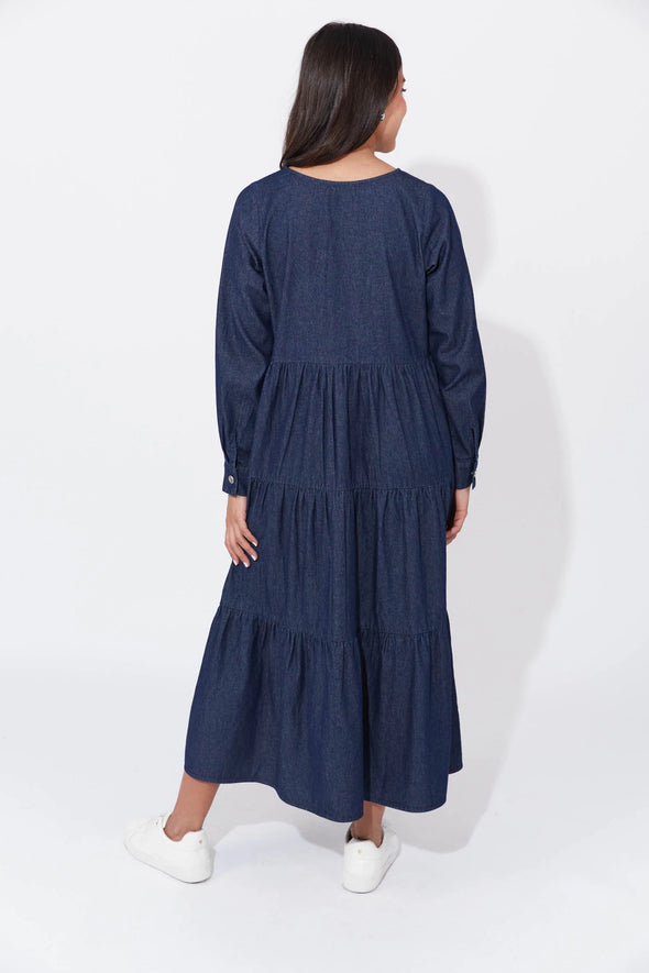 Austin Maxi Dress-Indigo