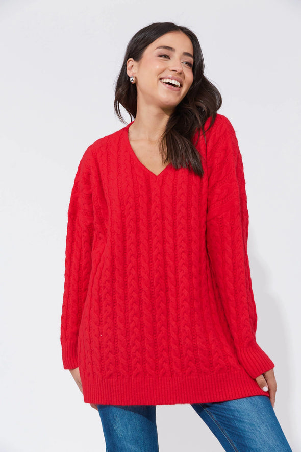 Cadiz Jumper One Size - Chilli