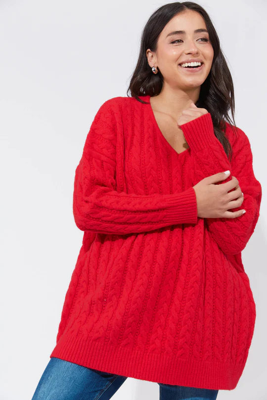 Cadiz Jumper One Size - Chilli