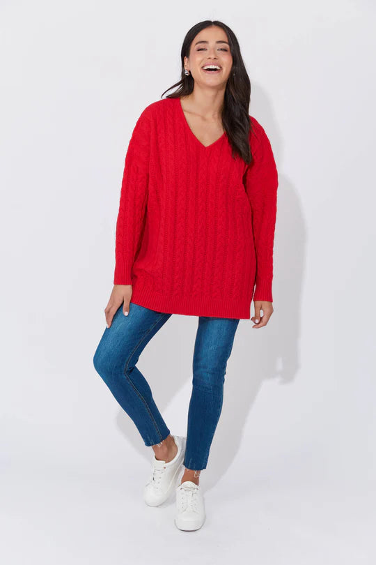 Cadiz Jumper One Size - Chilli