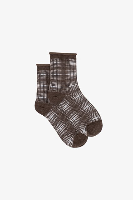 Winter Plaid Socks - Mouse