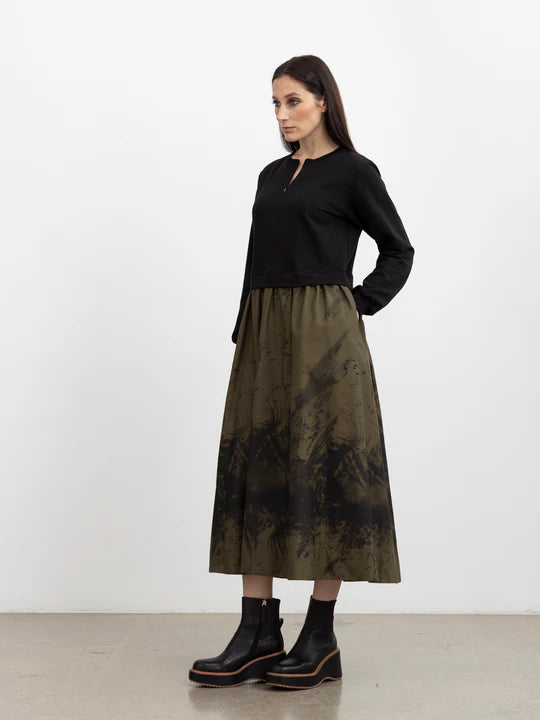 Conscious Dress Olive Print