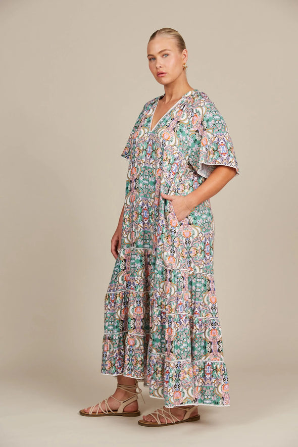 Esme Maxi Dress - Lotus Print