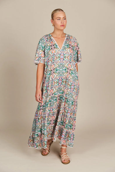 Esme Maxi Dress - Lotus Print