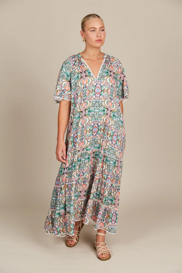 Esme Maxi Dress - Lotus Print