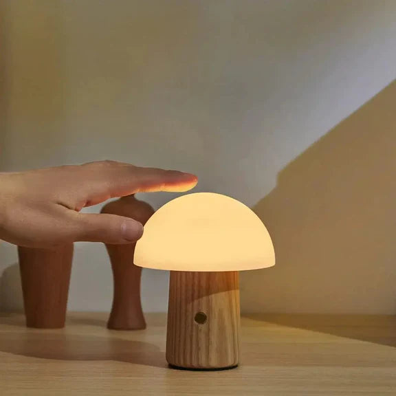 Walnut Alice Mushroom Light- Mini
