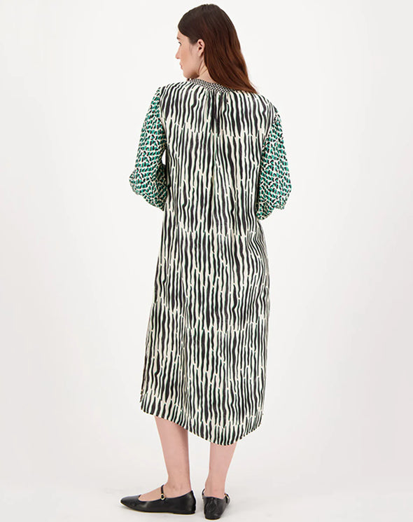 Hanna Placket Dress-Safari