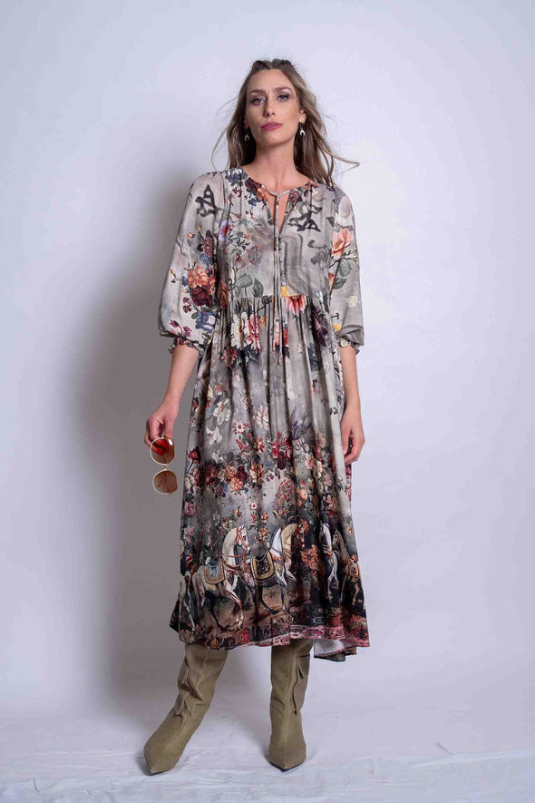 Sybill Dress - Big Horse Print