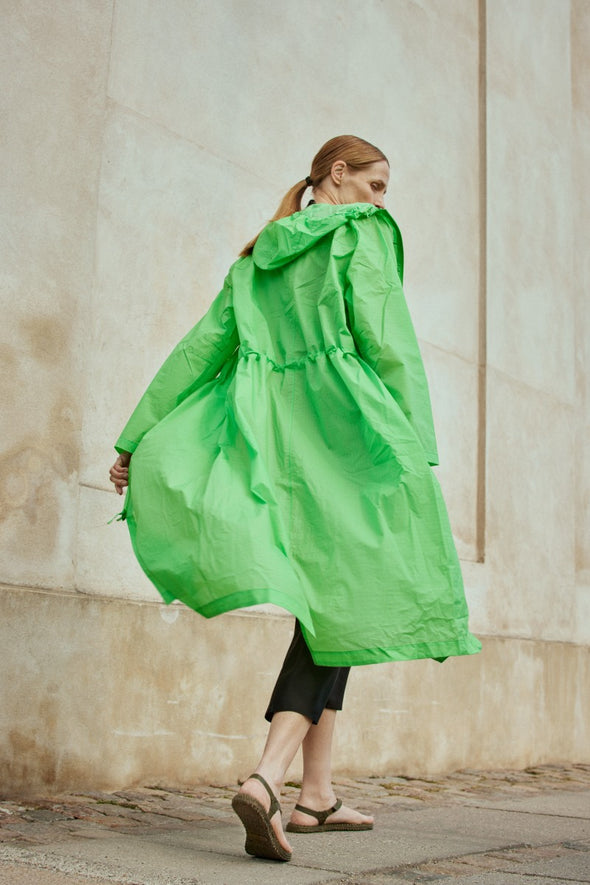 Woven Parka - Bright Green