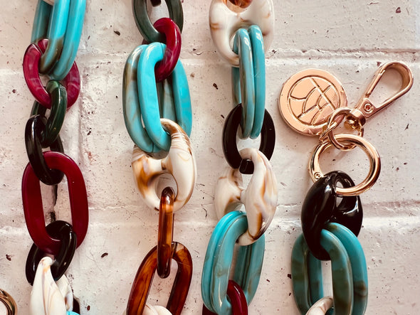 Sylvia Resin Phone Chain -Turquoise Multi