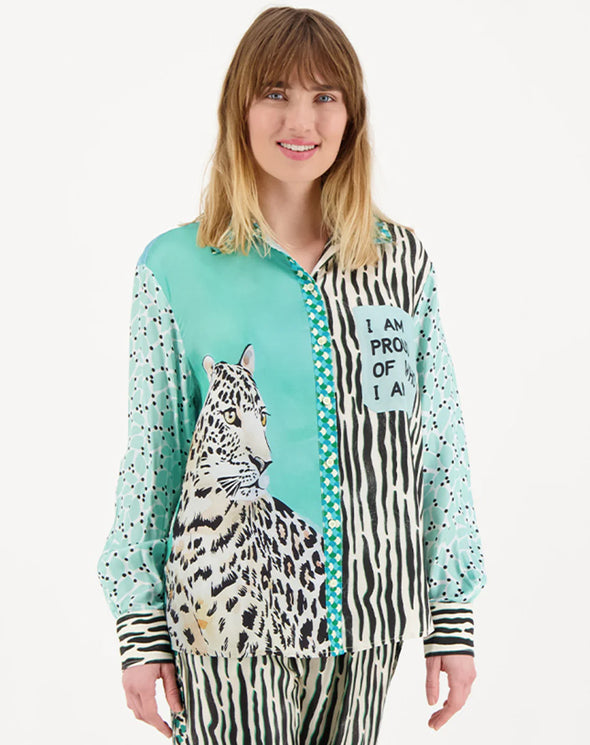 Isabel Printed Shirt-Safari