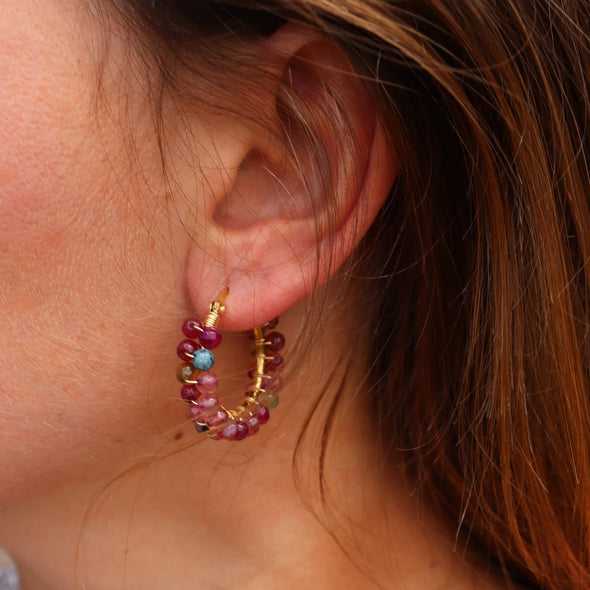 Steel Me Pink Earrings