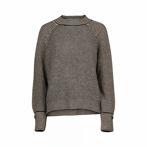 Mia Sweater-Black/Oat