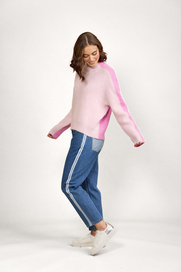 Two Tone Sweater-Candyfloss