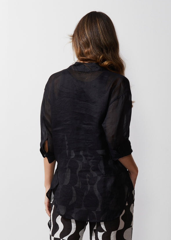 Linen Shirt - Black