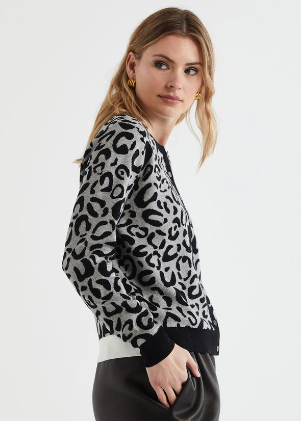 Leopard Cardi