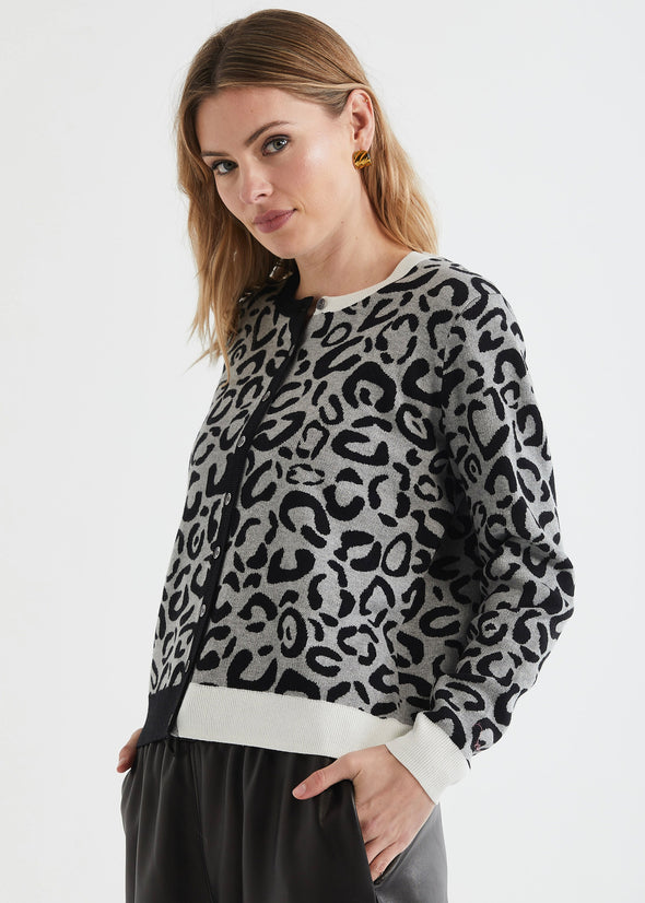 Leopard Cardi